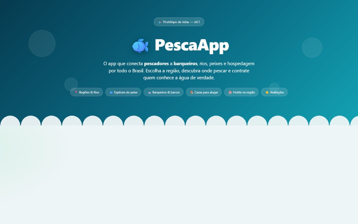 Tela do projeto PescaApp